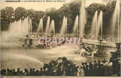 Cartes postales Versailles Les Grandes Eux u bassin de neptune