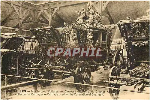 Cartes postales versailles Musee des Voitures carrosse du sacre de charles X