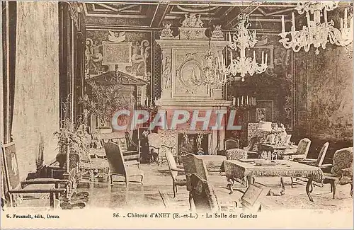 Cartes postales Chateau d'Anet E et L la Salle des gardes
