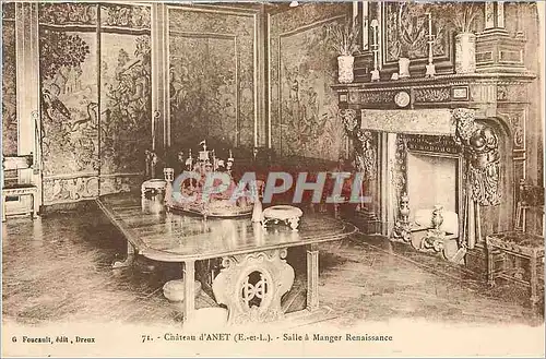 Cartes postales Chateau d Anet E et L  Salle a manger Renaissance