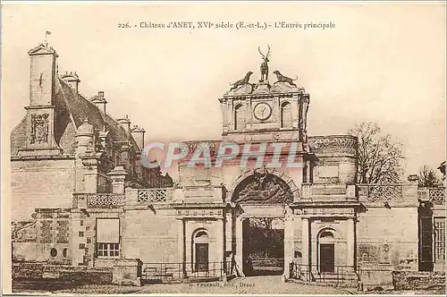 Cartes postales Chateau d Anet E et L  L' Entr�e principale