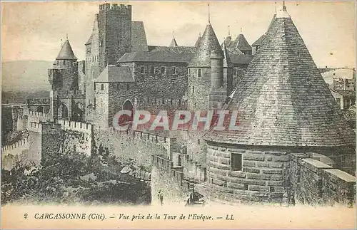Cartes postales Carcassonne cite Vue prise de la Tour fr l'Eveque LL