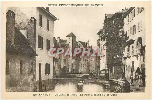 Cartes postales Annency le Canal de Thiou le pont Morand et les Quais