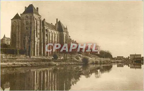Cartes postales Labbaye de Solesmes vue e la Rive droite de la Sarthe