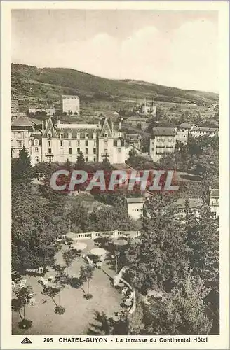 Cartes postales Chatel Guyon La terrasse du Continental Hotel