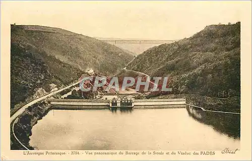 Ansichtskarte AK L'auvergne Pittoresque 2784 vue panoramique du Brrage de la Sioul et du Viaduc des Fades