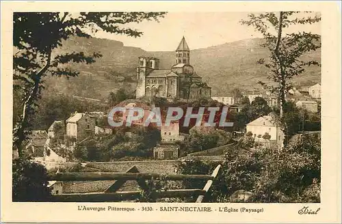 Ansichtskarte AK L'auvergne Pittoresque 3430 siant nectaire L'Eglise paysage