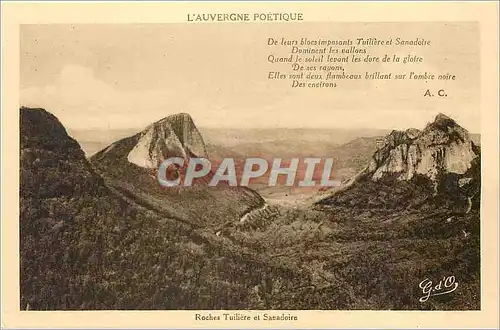 Cartes postales L'auvergne Poetique Roches tuilieres et Sacadoire