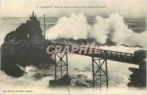 Cartes postales Biarritz Effet de Vague au Rocher de la Vierge