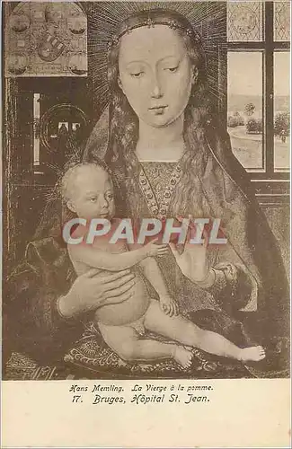 Ansichtskarte AK Hans Memling La Vierge a la pomme Bruges Hopital St Jean