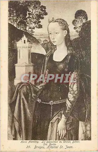 Cartes postales Hans Memling La Deposition du Christ Ste Barbe Bruges Hopital St Jean