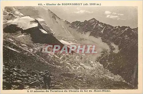 Cartes postales Glacier de Bionnassay a 15 minutes du Terminus du Chemin de fer du Mont Blanc