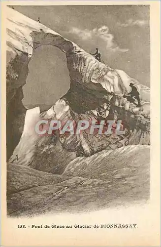 Ansichtskarte AK Pont de Glace au Glacier de Bionnassay