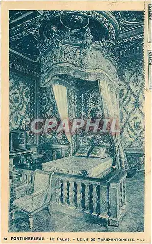 Cartes postales Fontainebleau Le Palais Le Lit de Marie Antoinette