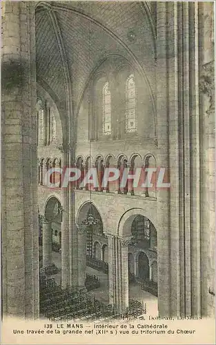 Ansichtskarte AK Le Mans Interieur de la Cathedrale Une Travee de la Grande nef