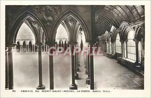 Cartes postales Abbaye du Mont Saint Michel Le Cloitre Galerie