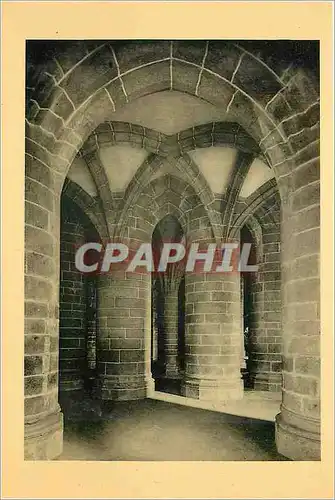 Ansichtskarte AK Abbaye du Mont Saint Michel Crypte des Gros Piliers