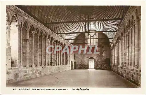 Ansichtskarte AK Abbaye du Mont Saint Michel Le Refectoire