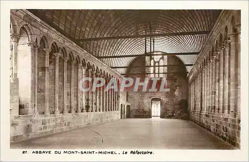 Cartes postales Abbaye du Mont Saint Michel Le Refectoire
