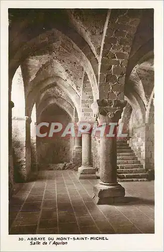 Ansichtskarte AK Abbaye du Mont Saint Michel Salle de l'Aquilon