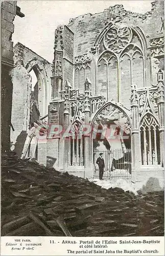 Ansichtskarte AK Arras Portail de l'Eglise Saint Jean Baptiste et cote lateral