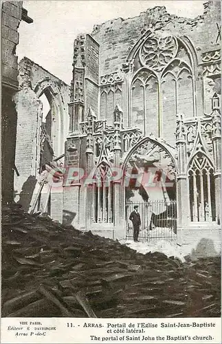 Cartes postales Arras Portail de l'Eglise Saint Jean Baptiste et cote lateral