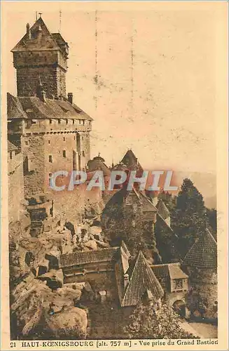 Cartes postales Haut Koenigsbourg Vue Koenigsbourg Vue prise du Grand Bastion