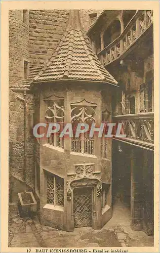 Ansichtskarte AK Haut Koenigsbourg Escalier Interieur