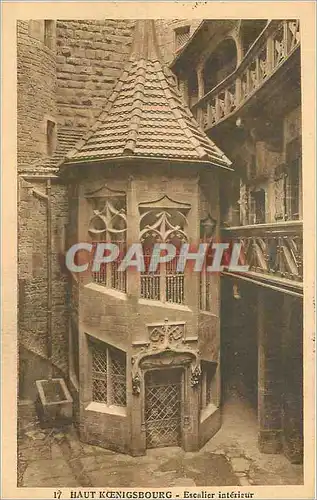 Ansichtskarte AK Haut Koenigsbourg Escalier Interieur