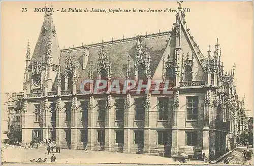 Cartes postales Rouen Le Palais de Justice facade sur la rue Jeanne d'Arc