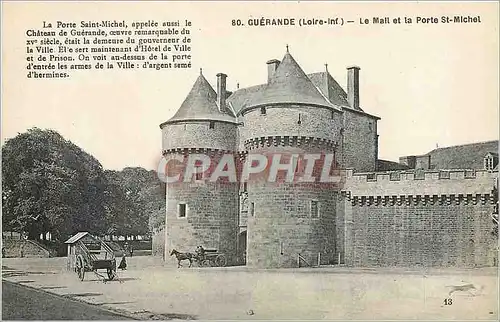 Ansichtskarte AK Guerande Loire Inf Le Mall et la Porte St Michel