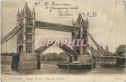 Ansichtskarte AK London Tower Bridge Bascules Rising