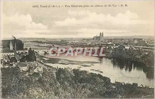 Cartes postales Tours IL Vue Generale prise du Coteau de St Cyr