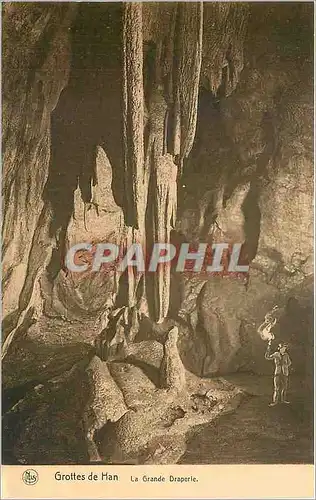 Ansichtskarte AK Grottes de Han La Grande Draperle