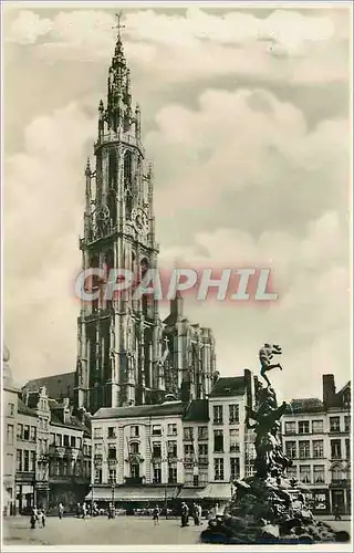 Cartes postales Anvers La Cathedrale Grand Place et Brabo