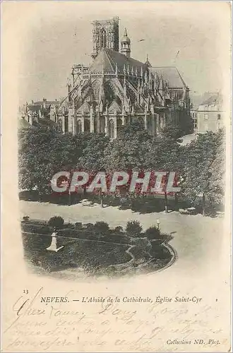 Cartes postales Nevers L'Abside de la Cathedrale Eglise Saint Cyr