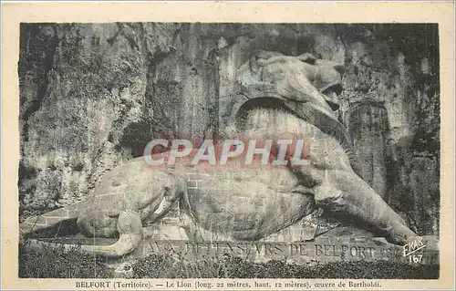 Ansichtskarte AK Belfort Territoire Le Lion ceuvre de Bartholdi
