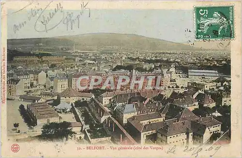 Cartes postales Belfort Vue generale cote des Vosges