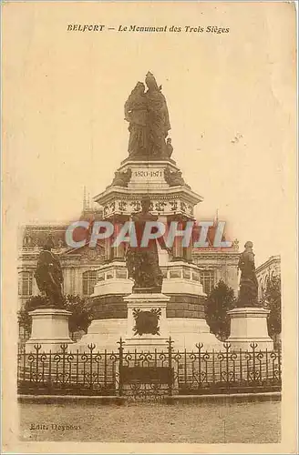 Cartes postales Belfort Le Monument des Trois Sieges