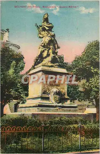 Cartes postales Belfort Ht Rhin Monument Quand Meme