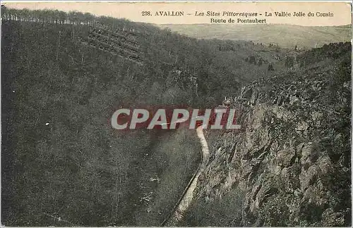 Cartes postales Avallon Les Sites Pittoresque La Vallee Jolie du Cousin Route de Pontaubert