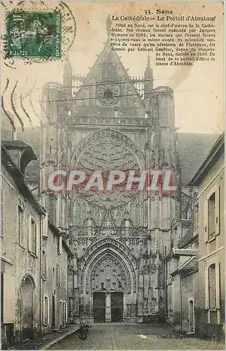 Cartes postales Sens La Cathedrale Le Portail d'Abraham