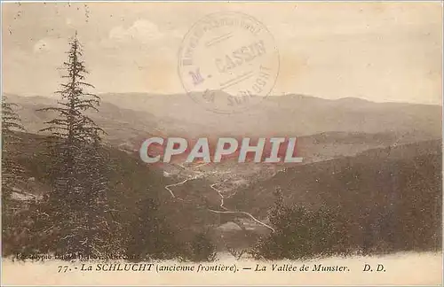 Cartes postales La Schlucht Ancienne Frontiere La Vallee de Munster
