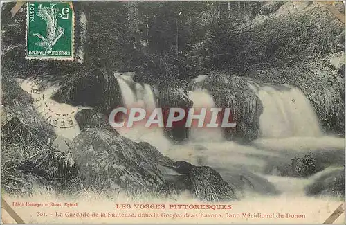 Ansichtskarte AK Les Vosges Pittoresque La Cascade de la Sauteuse dans la Gorges des Chavons