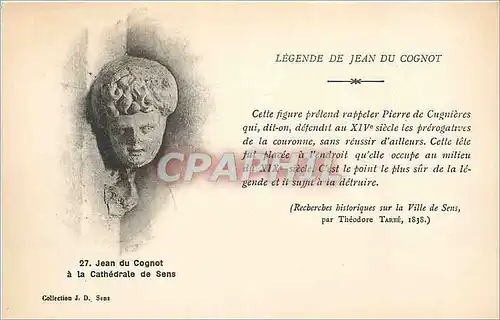 Ansichtskarte AK Jean du Cognot a la Cathedrale de Sens