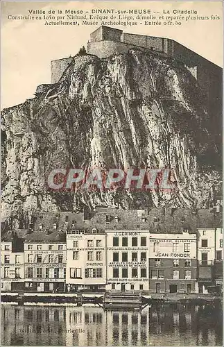 Cartes postales Vallee de la Meuse Dinant sur Meuse La Citadelle Jean Fonder Horologerie Gerimont Chaussures Cha