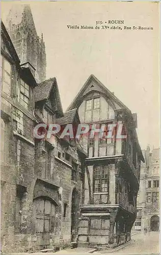 Ansichtskarte AK Rouen Vieille Maison du XV Rue St Romain