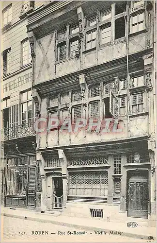 Ansichtskarte AK Rouen Rue St Romain Vieille Maison