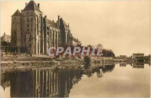 Ansichtskarte AK L'Abbaye de Solesmes Vue de la rive droite de la Sarthe