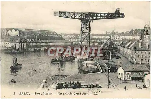 Ansichtskarte AK Brest Port Militaire Vue prise du Grand Pont